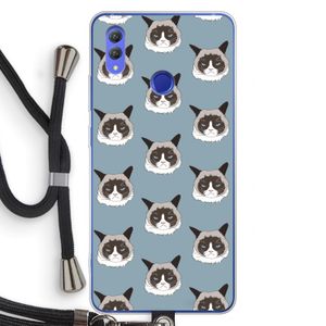 It's a Purrr Case: Honor Note 10 Transparant Hoesje met koord