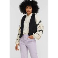 Fabienne Chapot gilet Zoe met borduursels zwart - thumbnail