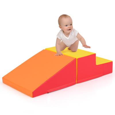 Trap en Glijbaan voor Baby's en Peuters Zachte Speelset voor Kinderen Zachte Schuimblokken voor Actief Binnenshuis Spelen 2 Stuks