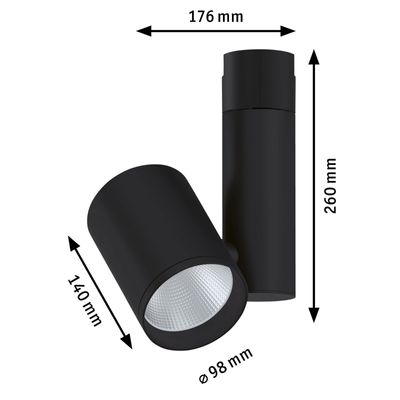 Paulmann URail Spot Zeus LED-railspot URail 35 W Zwart (mat)