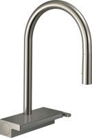Hansgrohe Aquno Select M81 ééngreeps keukenkraan 170, uittrekbare vuistdouche, 3jet, rvs look