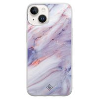 iPhone 14 siliconen hoesje - Marmer paars