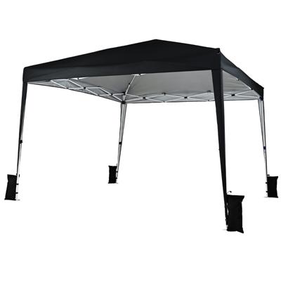 Tuinhuisje van 3 x 3 meter Waterdicht Opvouwbaar Tuinhuisje met 3-traps Hoogteverstelling Uitklapbaar Tuinhuisje-Zwart