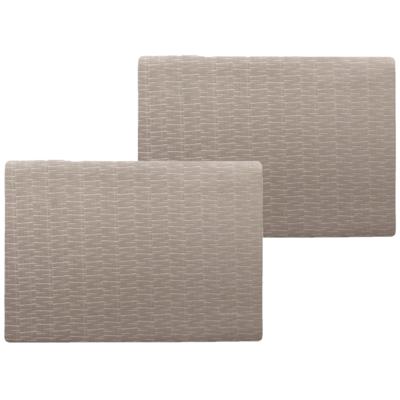 8x stuks tafel placemat jaspe - taupe kleur - 30 x 43 cm - stevige onderlegger - anti-slip