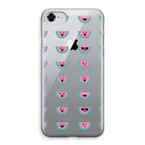 Smiley watermeloenprint: iPhone 8 Transparant Hoesje