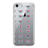 Smiley watermeloenprint: iPhone 8 Transparant Hoesje