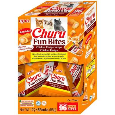 INABA Churu Fun Bites Chicken - Kattensnoepje - 8x12g