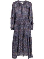 MARANT ÉTOILE robe mi-longue Naema à fleurs - Bleu