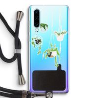Hang In There: Huawei P30 Transparant Hoesje met koord