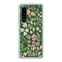 Botanical green sweet flower heaven: Sony Xperia 5 III Transparant Hoesje