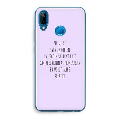 Relatief: Huawei P20 Lite Transparant Hoesje