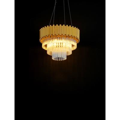 Lyora HanglampMagnolia goud met kristal Ø 50cm - 9824081
