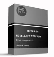 Hoeslaken -Jersey - Boxspring - Zilver grijs - 80x200 cm - Keuze Uit Meerdere Kleuren - Signature - Dekbed-Discounter.nl