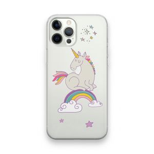 Regenboog eenhoorn: iPhone 12 Pro Transparant Hoesje