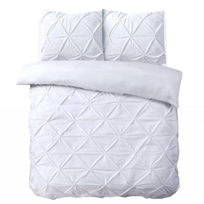 Dekbedovertrek Velvet Pintuck Wit Patroon 200x200 Cm Anti Allergie Sleeptime - Dekbed-Discounter.nl