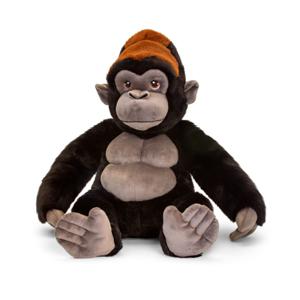 Knuffel Gorilla aap - zwart - pluche - knuffeldier - 45 cm