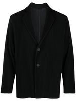 Homme Plissé Issey Miyake blazer plissé à simple boutonnage - Noir