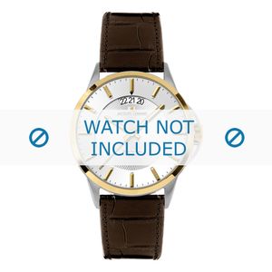 Jacques Lemans horlogeband 1-1540H Leder Bruin + standaard stiksel