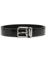 Dolce & Gabbana ceinture à boucle à logo gravé - Noir Dolce & Gabbana ceinture à boucle à logo gravé - Noir
