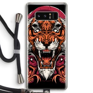 Tiger and Rattlesnakes: Samsung Galaxy Note 8 Transparant Hoesje met koord
