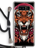Tiger and Rattlesnakes: Samsung Galaxy Note 8 Transparant Hoesje met koord Tiger and Rattlesnakes: Samsung Galaxy Note 8 Transparant Hoesje met koord