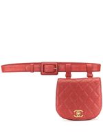 CHANEL Pre-Owned sac banane matelassé à logo CC (1990) - Rouge - thumbnail