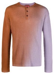 Zegna x The Elder Statesman pull en maille gaufrée - Marron