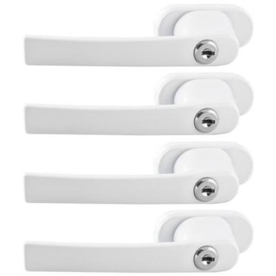 Malatec Raamknip - 4x - kunststof - metaal - wit - 13 x 2 cm - ramen afsluiten