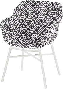 Hartman Tuinstoel Delphine Wicker - Wit/Zwart