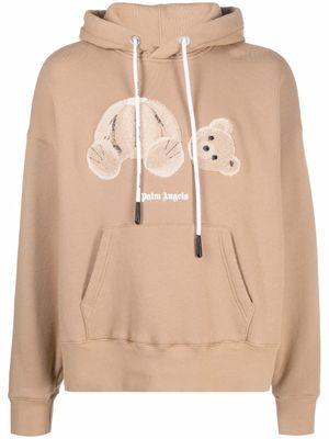 Palm Angels hoodie à imprimé ourson - Tons neutres