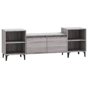 vidaXL Tv-meubel 160x35x55 cm bewerkt hout grijs sonoma eikenkleurig