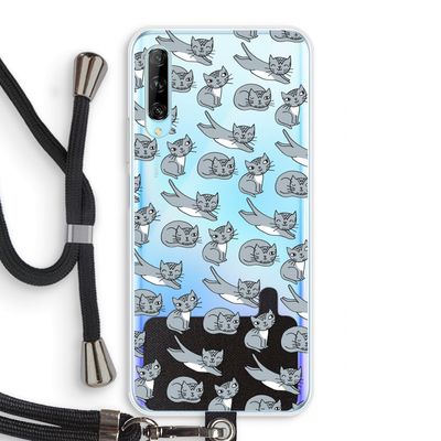 Poezen: Huawei P Smart Pro Transparant Hoesje met koord