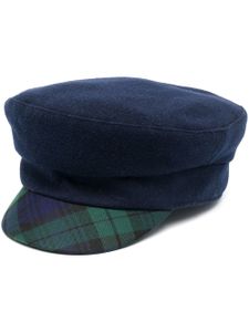 Tommy Hilfiger casquette gavroche à motif tartan - Bleu