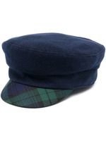 Tommy Hilfiger casquette gavroche à motif tartan - Bleu - thumbnail