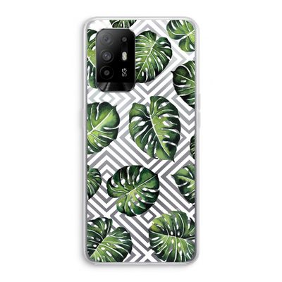 Geometrische jungle: Oppo A94 5G Transparant Hoesje