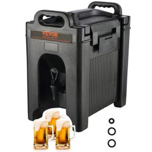 VEVOR Dispenser voor warme en koude dranken Drankendispenser 9,5 L, LDPE Heet- en koudwaterfontein Grote drankendispenser met kraan voor koffie, koude melk, water, sap etc. Geïsoleerde kan 1-2 personen