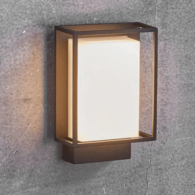 Buitenlamp zwart voordeur vierkant Nordlux &apos;Nestor&apos; 8W LED wandlamp IP44