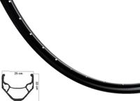 Ryde velg xs19 zwart/zwart 9x4 36 gaats 28 inch (622)