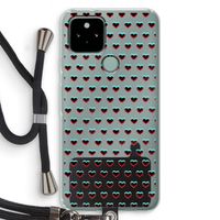 Hartjes: Pixel 5 Transparant Hoesje met koord