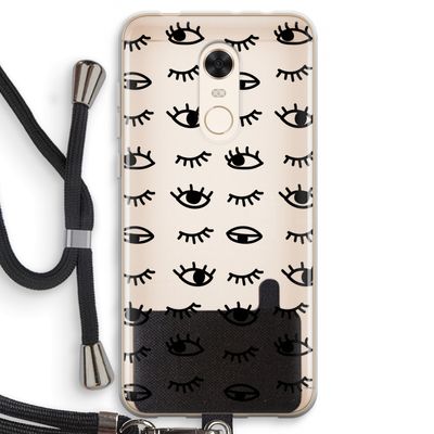 Eye pattern #2: Xiaomi Redmi 5 Transparant Hoesje met koord