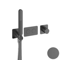 Inbouwkraan Hotbath Gal Thermostaatkraan met 2 Pushbuttons Geborsteld Gunmetal PVD Inbouwkraan Hotbath Gal Thermostaatkraan met 2 Pushbuttons Geborsteld Gunmetal PVD