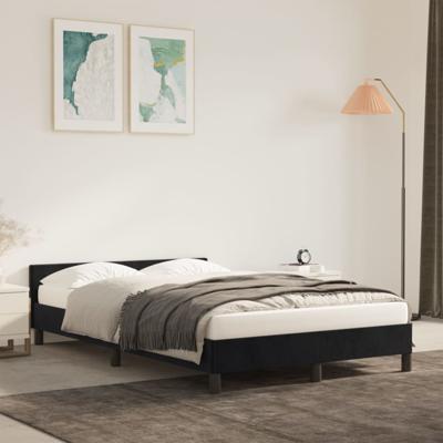 Bedframe zonder matras 120x190 cm fluweel zwart