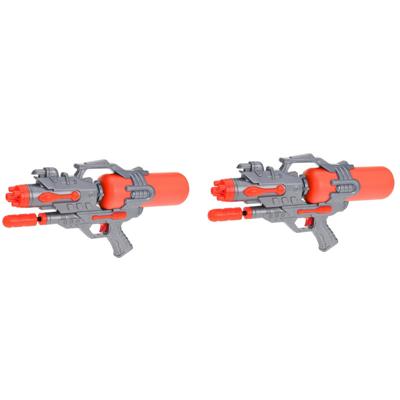 Waterpistool van 46 cm - 2x - met pomp - oranje - kinderspeelgoed - waterspeelgoed - waterpistolen