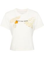 Feng Chen Wang t-shirt en coton à logo brodé - Tons neutres