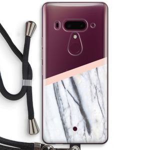 A touch of peach: HTC U12+ Transparant Hoesje met koord