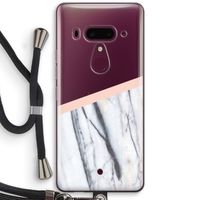 A touch of peach: HTC U12+ Transparant Hoesje met koord
