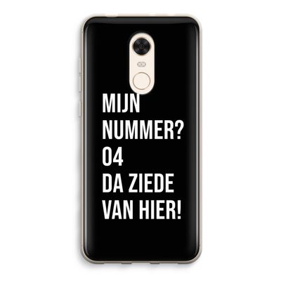 Da ziede van hier - Zwart: Xiaomi Redmi 5 Transparant Hoesje