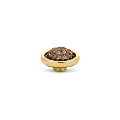 Melano Vivid Shiny Steentje Smoked Topaz Goud