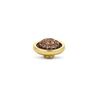 Melano Vivid Shiny Steentje Smoked Topaz Goud