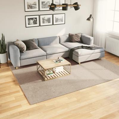 Vloerkleed HUARTE laagpolig zacht wasbaar 200x280cm zandkleurig